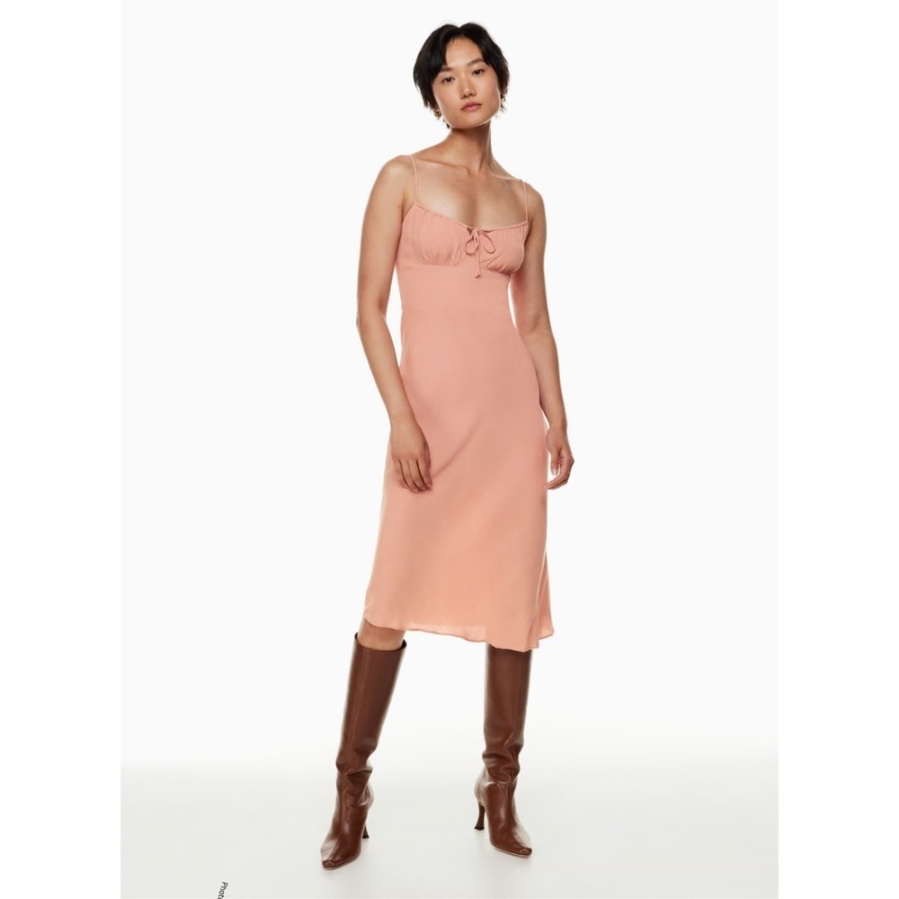 Aritzia Peach Midi Dress